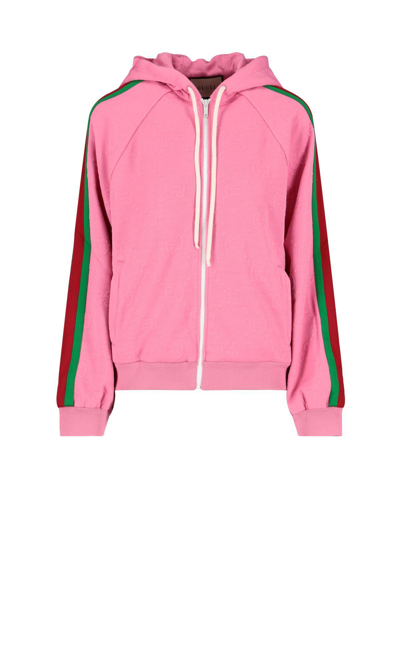 Gucci Gg Jersey Jacquard Zip Jacket In Rosa | ModeSens