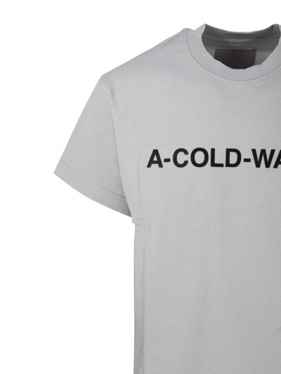 Shop A-cold-wall* Logo Printed Essential T-shirt In Light Grey