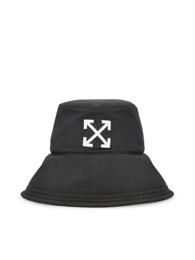 Shop Off-white Logo-print Bucket Hat In Black White