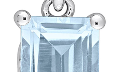 Delmar 2-piece Silver-tone Cz Stud Earrings & Necklace Set In Blue