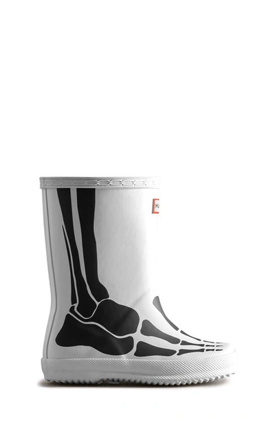Shop Hunter Kids' Original First Classic Skeleton Print Waterproof Rain Boot In White