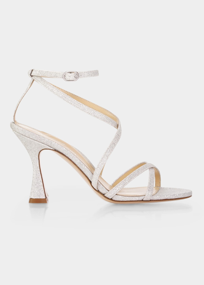 Shop Marion Parke Lottie Leather Strappy Sandals In Chalk