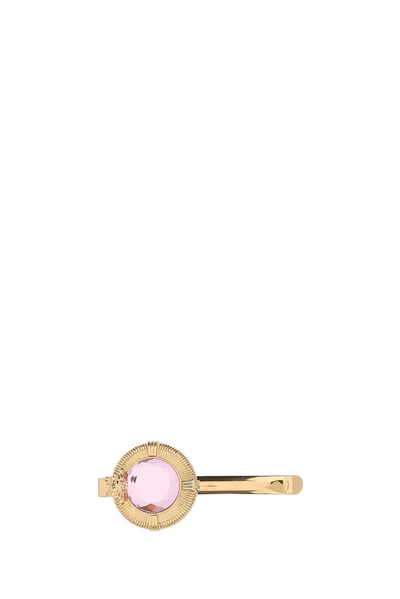 Shop Versace Embellished Hair Clip In Gold