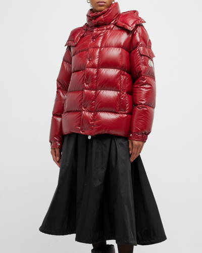 Shop Moncler Maya Down Puffer Jacket In Bright Red