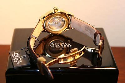 Pre-owned Bulova Accutron Gemini 64b118 Men's Swiss Made Automatic Watch Gold Rare