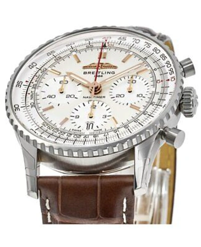 Pre-owned Breitling Navitimer B01 Chronograph 41 Silver Men's Watch Ab0139211g1p1