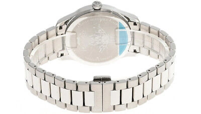 Pre-owned Gucci G-timeless 38mm Ss Black Guillochí Dial Unisex Watch Ya1264029a