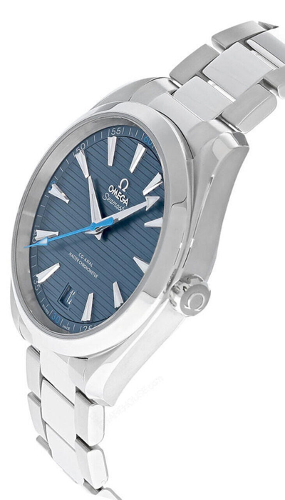 Pre-owned Omega Seamaster Aqua Terra Blu Dial Ss 41mm Men's Watch 220.10.41.21.03.002