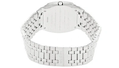 Pre-owned Gucci 25h Qtz Silver Dial 30mm Stainless Steel Women's Watch Ya163501