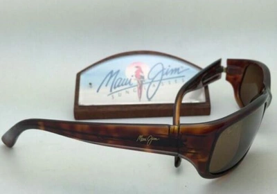 Pre-owned Maui Jim Polarized  Sunglasses Stingray Mj 103-10 Tortoise Frames & Bronze Lenses In Brown