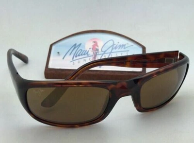 Pre-owned Maui Jim Polarized  Sunglasses Stingray Mj 103-10 Tortoise Frames & Bronze Lenses In Brown