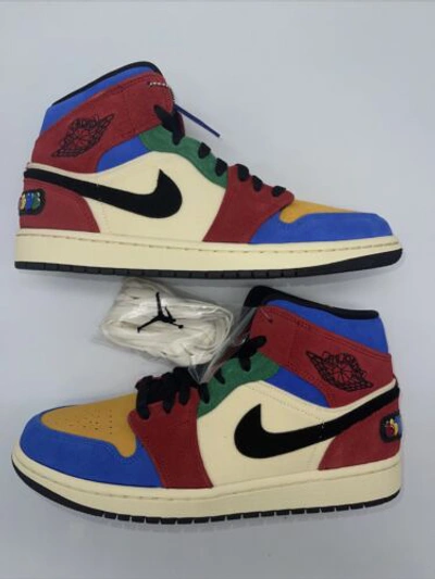 Pre-owned Jordan 1 Mid X Blue The Great Fearless 2019 Men's Cu2805-100 Sizes 9.5-12 In Multicolor