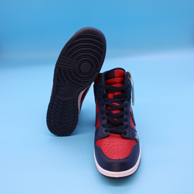 Pre-owned Nike Size 8.5- Sb Dunk High Supreme By Any Means Navy Red White High Top Sneakers