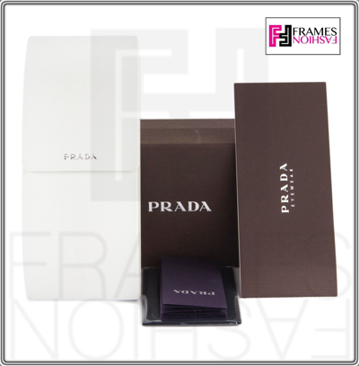 Pre-owned Prada 26r Raw Nut Canaletto Black Leather Wood Sunglasses Square Pr26rs Unisex In Gray