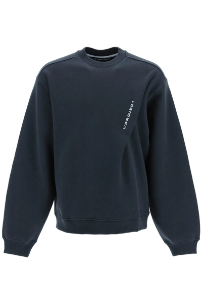 Shop Y/project Pinched Logo Sweatshirt In Blue