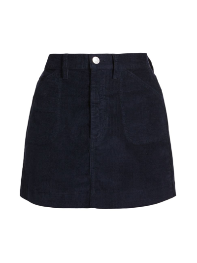 Shop Re/done Women's '70s Corduroy Pocket Miniskirt In Navy