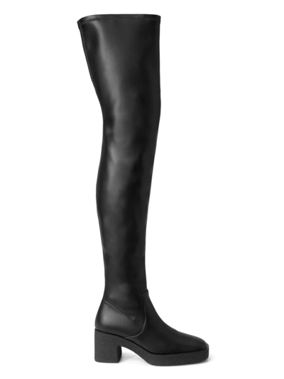 Shop Staud Women's Cy Faux-leather Boots In Black