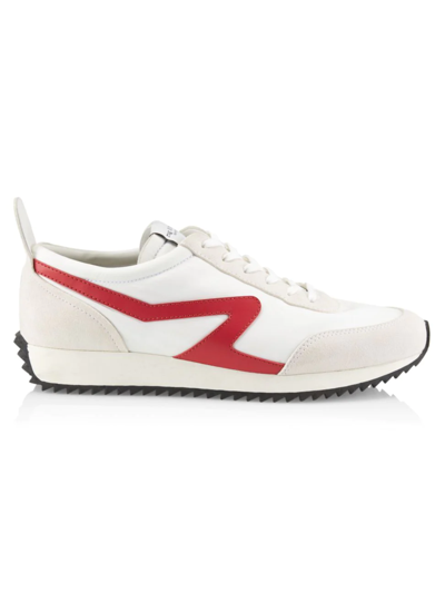 Shop Rag & Bone Men's Retro Runner Sneakers In Off White