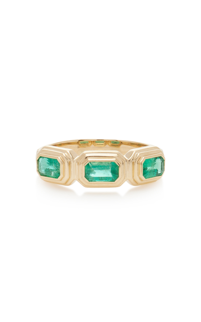 Shop Yi Collection Baxter 18k Yellow Gold Emerald Ring In Green
