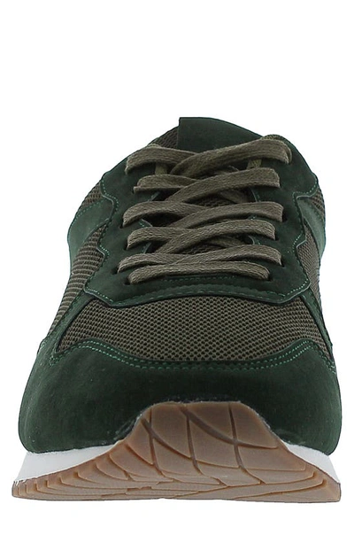 Shop English Laundry Fisher Suede Panel Sneaker In Olive