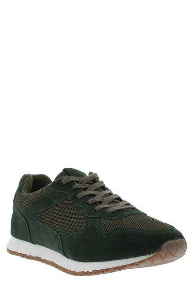 Shop English Laundry Fisher Suede Panel Sneaker In Olive