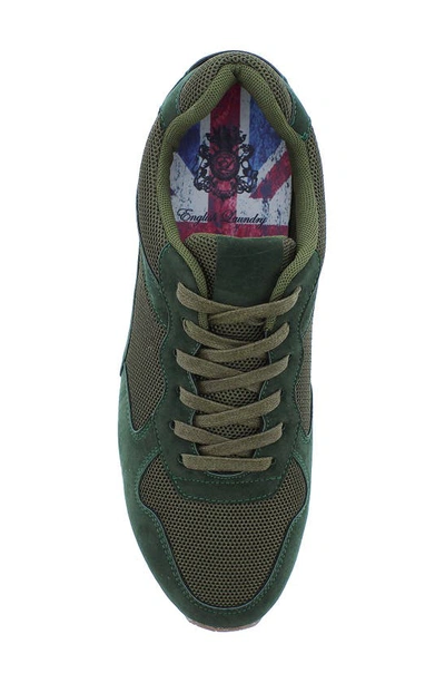 Shop English Laundry Fisher Suede Panel Sneaker In Olive