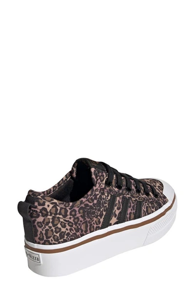 Adidas Originals Nizza Platform Sneaker In Black/white/wild Brown | ModeSens