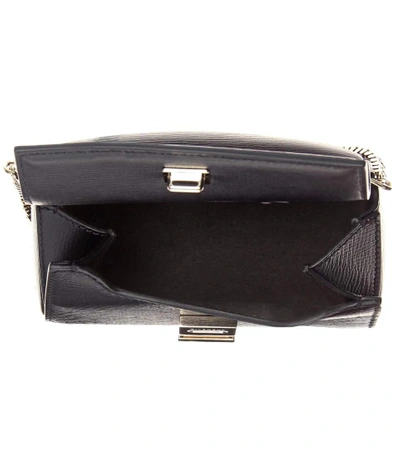 Shop Givenchy Pandora Box Micro Leather Shoulder Bag In Black
