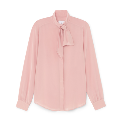 Shop G. Label Camila Bow Blouse In Blush