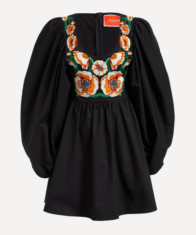 Shop La Doublej Women's Dolly Embroidered Dress In Black