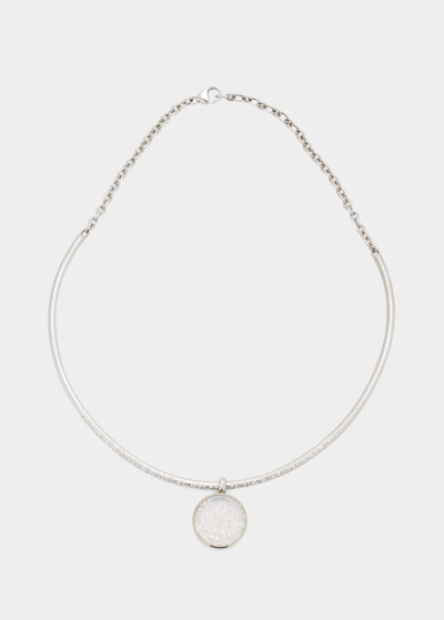 Shop Moritz Glik Trapezio Kaleidoscope Shaker Necklace With Diamonds And White Gold In Wg