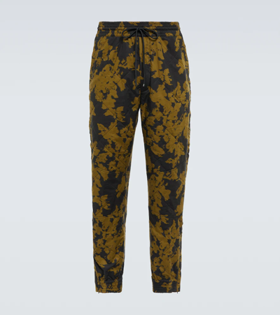 Dries Van Noten Quilted Printed Cotton-blend Trousers In Black 