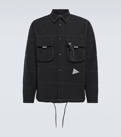 Shop And Wander Alpha Quilted Overshirt In Black