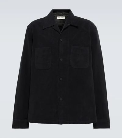 Shop Our Legacy Cotton Twill Jacket In Black Genuine Moleskin