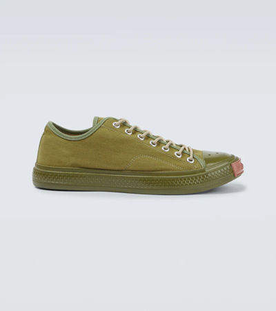 Shop Acne Studios Ballow Tumbled M Sneakers In Olive Green