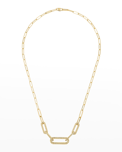Shop Dinh Van Yellow Gold Maillion Large Diamond Link Necklace