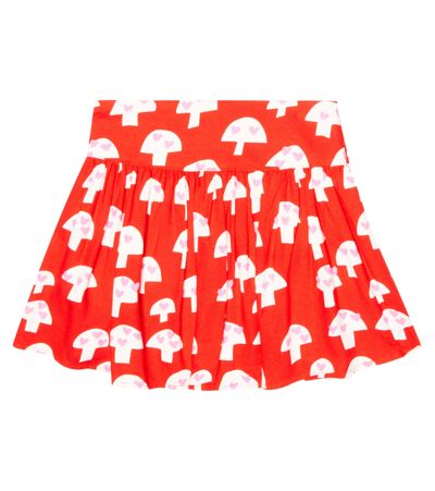 Shop Stella Mccartney Printed Skirt In Rosso/bianco
