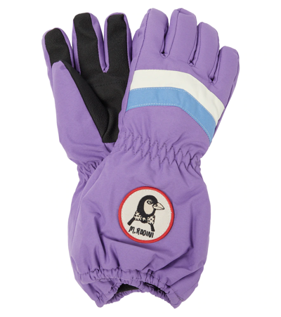Shop Mini Rodini Ski Gloves In Purple