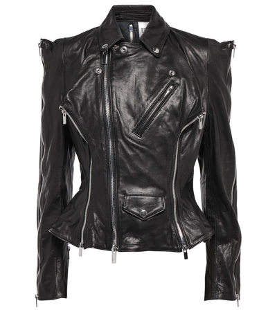Shop Noir Kei Ninomiya Leather Jacket In Black