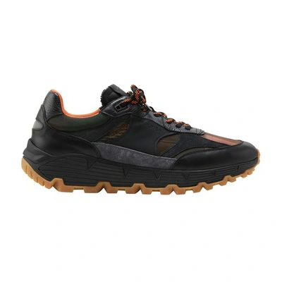 Shop Woolrich Classic Runner Sneakers In Black Camou