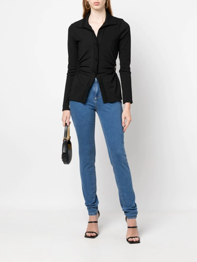 Philipp Plein High-waist Skinny-cut Jeans In Blau