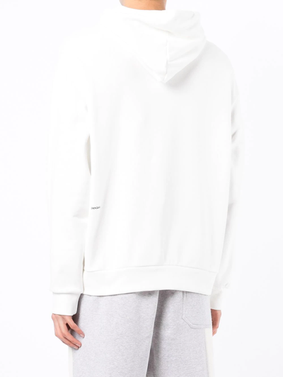 Shop Pangaia 365 Stamp-effect Hoodie In White