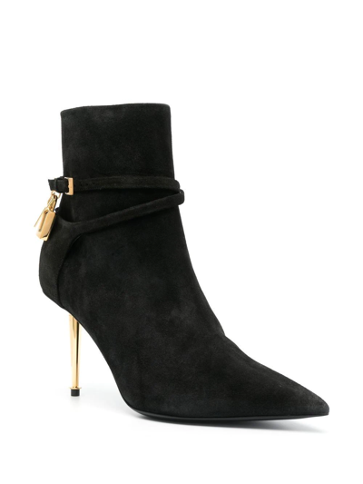 Shop Tom Ford 85mm Suede Ankle Boots In Schwarz