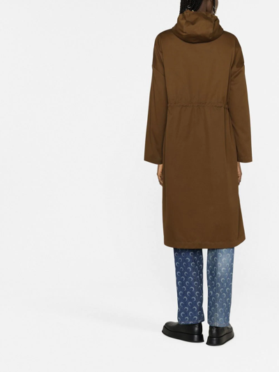Msgm Two-in-one Hooded Coat In Grün