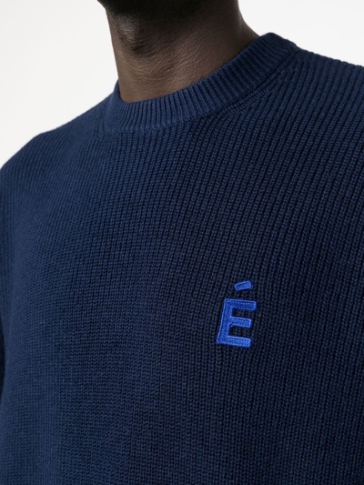 Shop Etudes Studio Boris Logo-patch Jumper In Blue