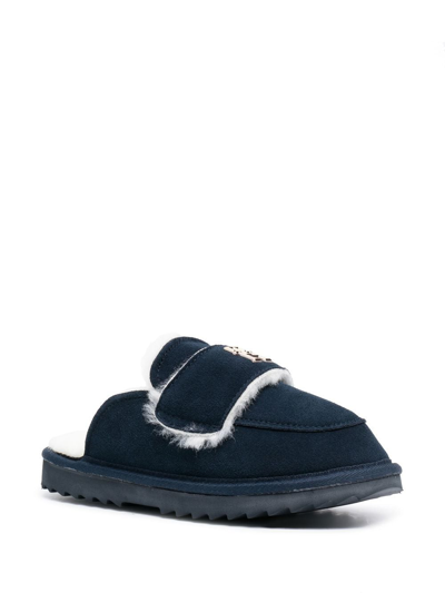 Shop Tommy Hilfiger Monogram Loafer Slippers In Blau