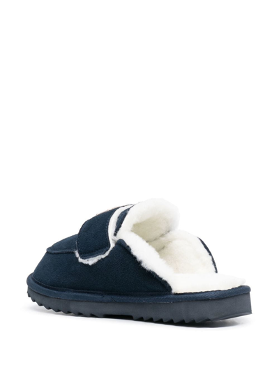 Shop Tommy Hilfiger Monogram Loafer Slippers In Blau