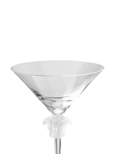 Shop Versace Medusa Lumiere Cocktail Glass In Nude