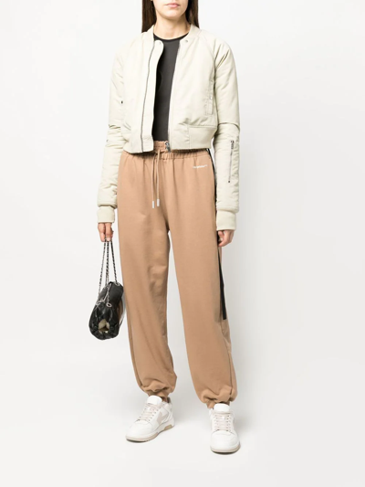 Shop Off-white Embroidered-logo Track Pants In Braun
