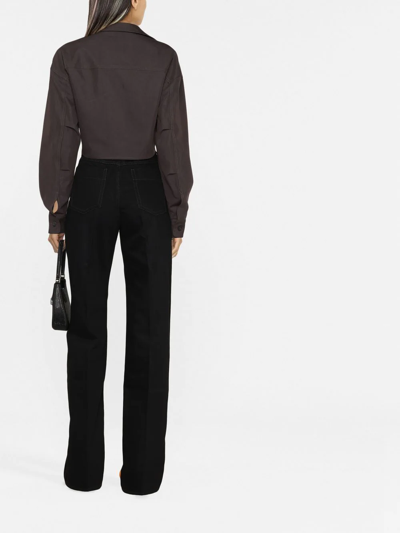 Off-white Cargo Cropped Shirt In Grey